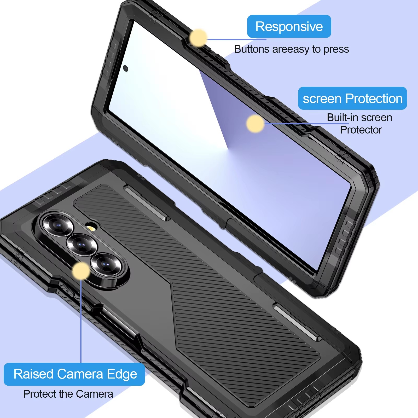 For Saumsung Z Fold 7 6 5 4 Mi - Heavy Duty 360 Full Body Protective Case recension och pris